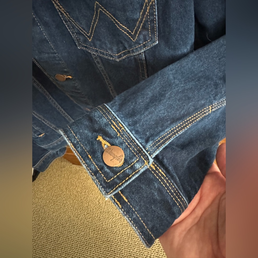 Wrangler Vintage Men's Dark Blue Denim Jacket - Picture 6 of 8